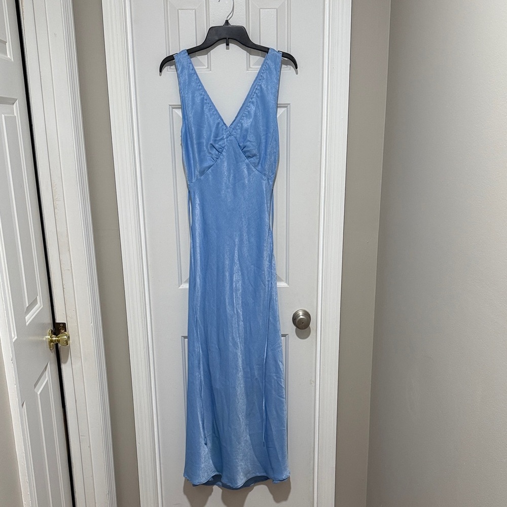Peppermayo Tie-Front/Back Satin Dress
